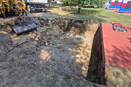 Výrovice, hasičská věž - základy