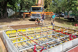 Výrovice, hasičská věž - základy